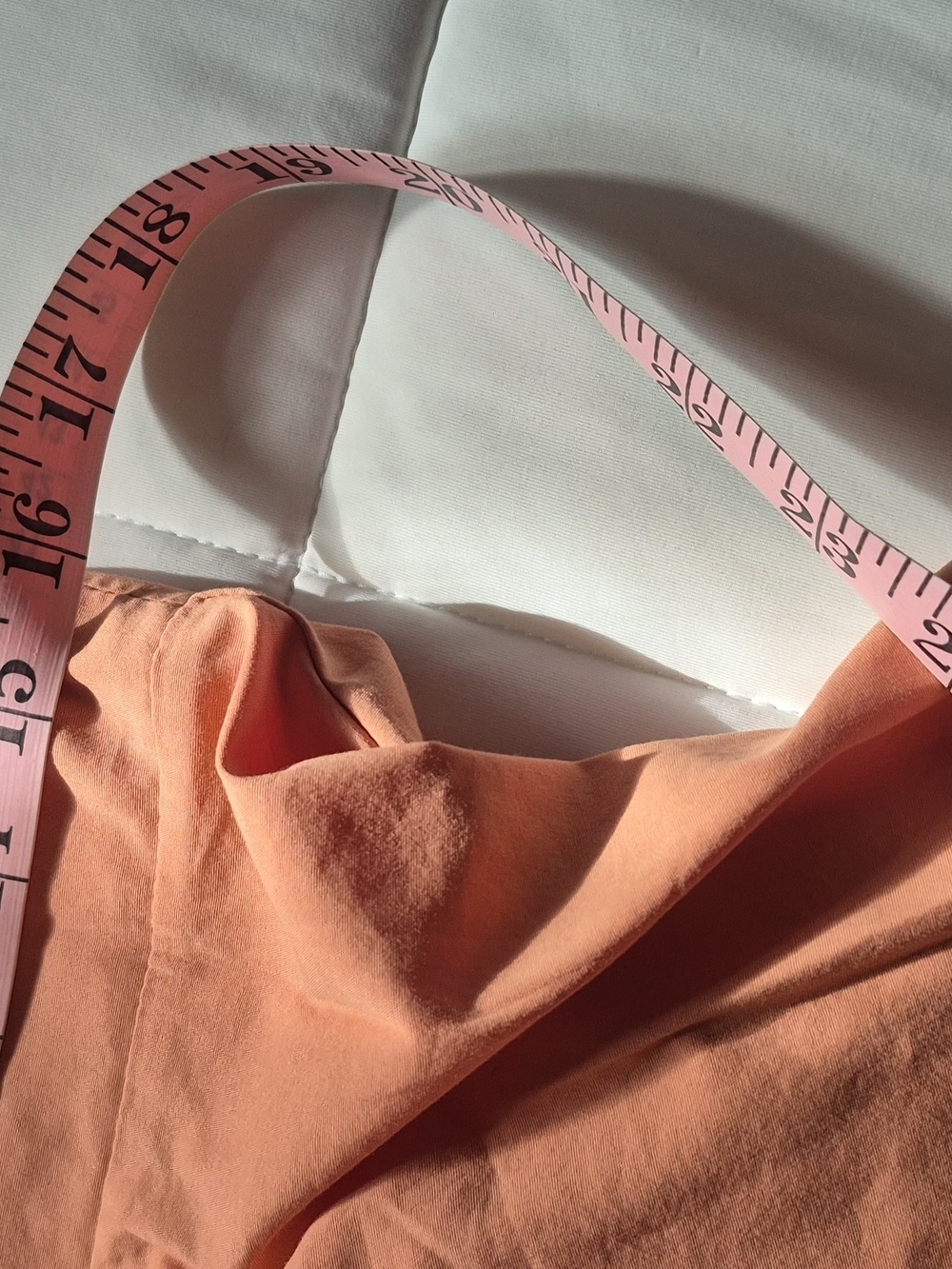 New York And Company Peach High-Low Tie-Neck Blouse - Picture 10 of 12